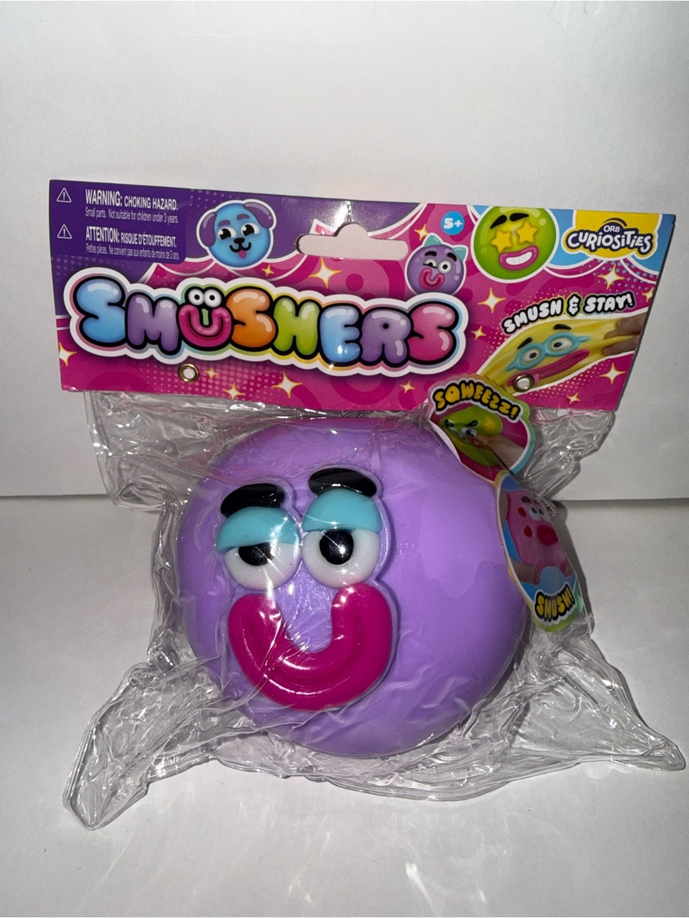 ORB Curiosities Smushers Face Swap Squishy Smush Ligh Purple VIRAL - New Sealed
